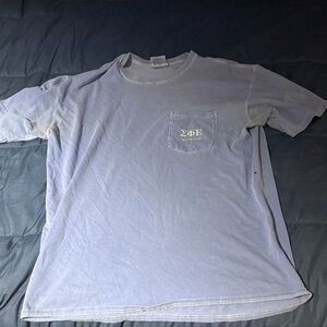 Comfort Colors Men's Soft Blue Tee with Pocket